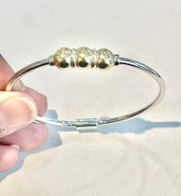 Load image into Gallery viewer, CC Triple Ball Bangle : Silver and Gold options
