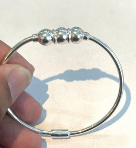 CC Triple Ball Bangle : Silver and Gold options