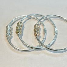 Load image into Gallery viewer, CC Triple Ball Bangle : Silver and Gold options
