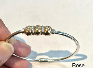 CC Triple Ball Bangle : Silver and Gold options